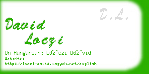 david loczi business card